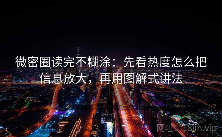 微密圈读完不糊涂：先看热度怎么把信息放大，再用图解式讲法